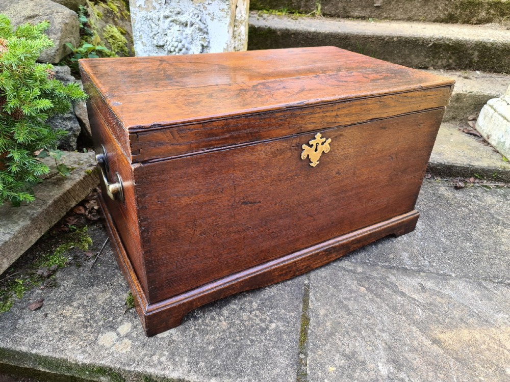 A Neat Oak Estate Deed Box 18th Century View II