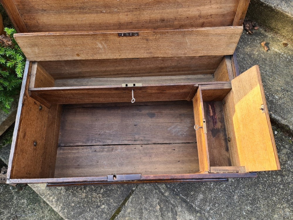 A Neat Oak Estate Deed Box 18th Century View VII
