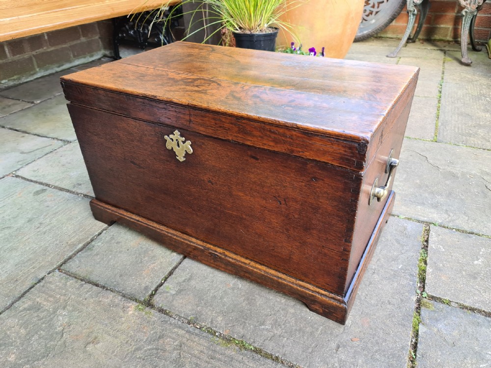 A Neat Oak Estate Deed Box 18th Century View VIII