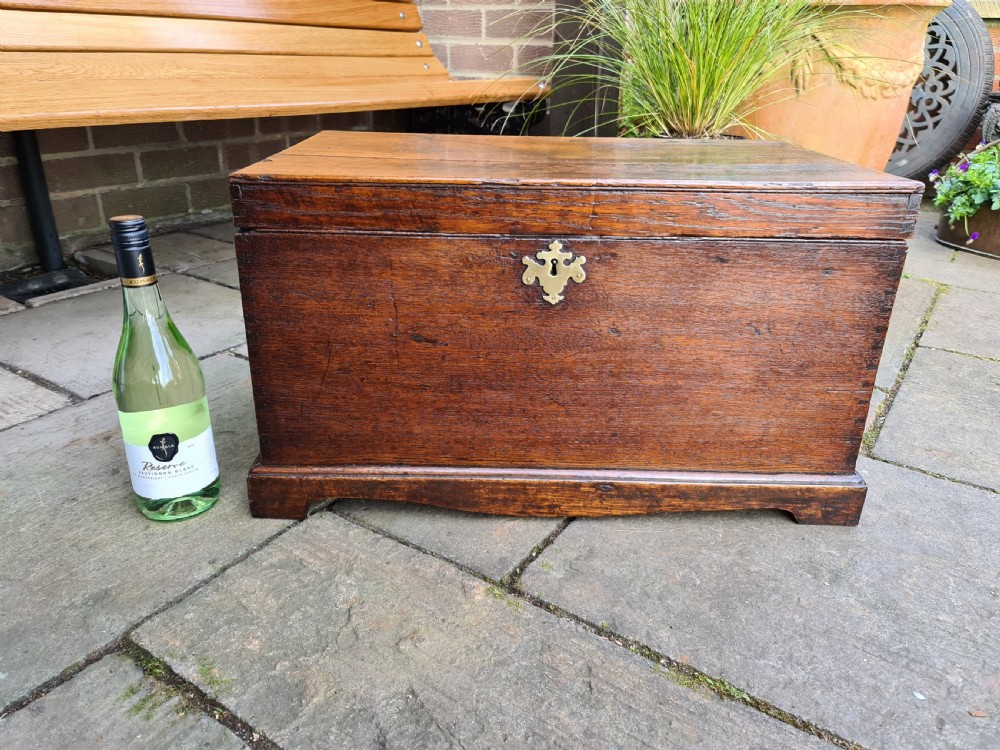 A Neat Oak Estate Deed Box 18th Century View IX