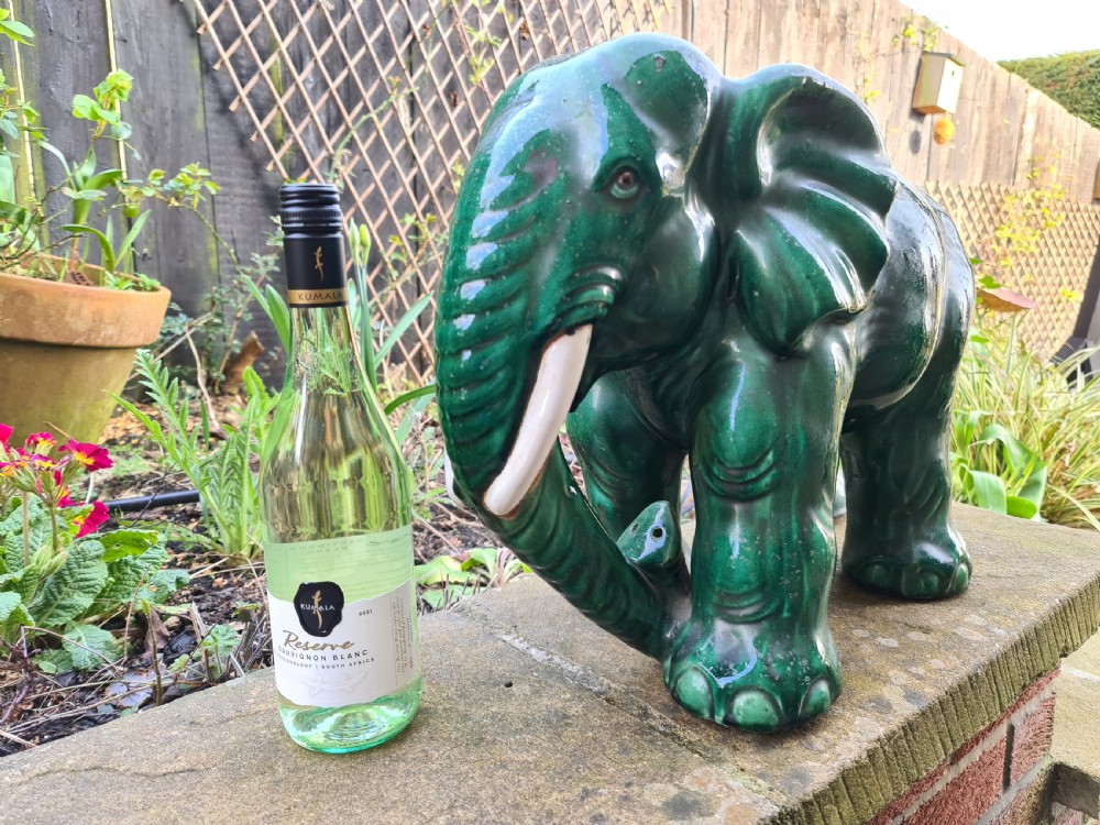 Large Green Terracotta Elephant View V