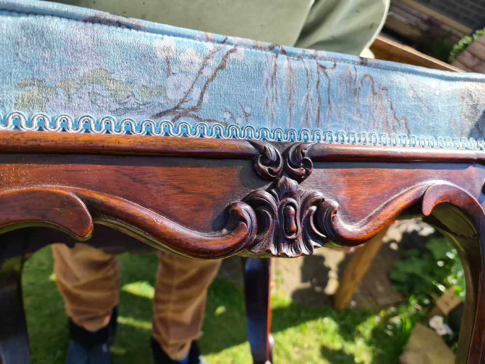 Handsome Georgian Regency Rosewood Carved Stool View IX