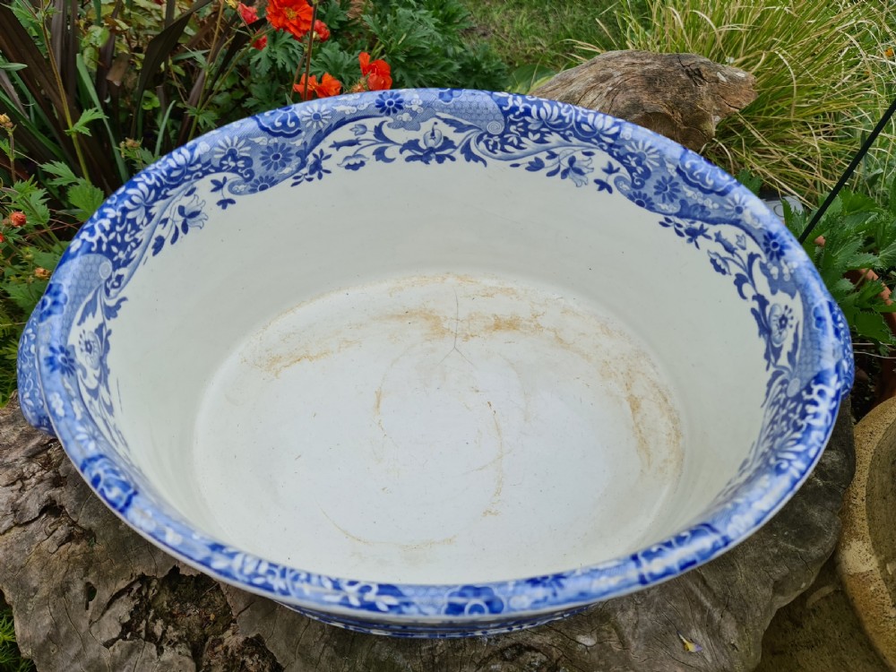 Early 19th Century Spode Blue & White Footbath View II