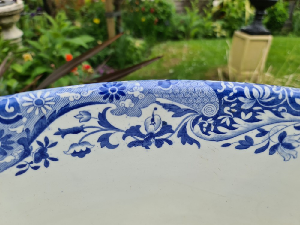 Early 19th Century Spode Blue & White Footbath View III