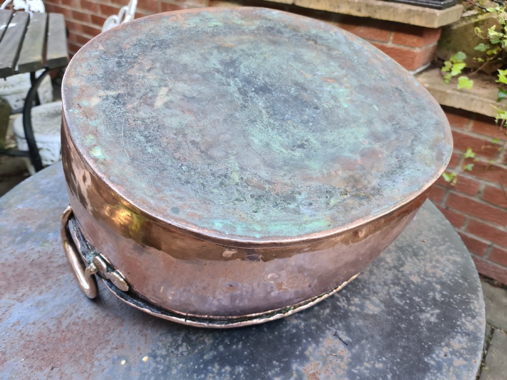 Large Oval early 19th Century Copper Pot View IV