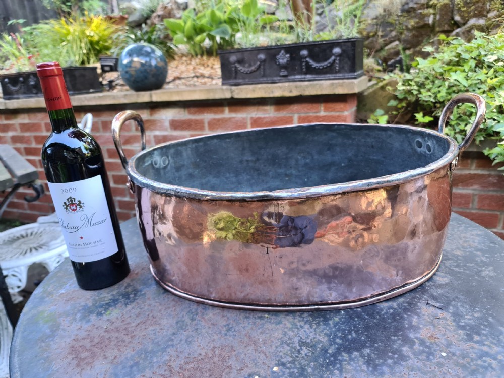 Large Oval early 19th Century Copper Pot View VII