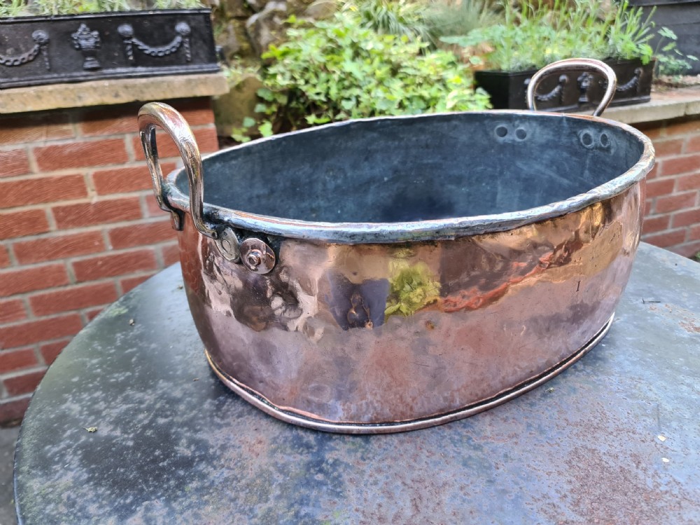 Large Oval early 19th Century Copper Pot View VIII