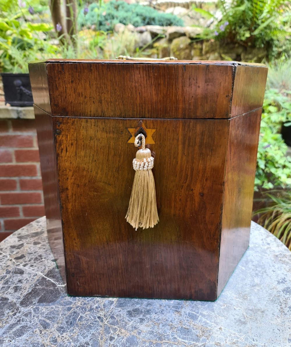 Well Proportioned Georgian Hexagonal Oak Box View II