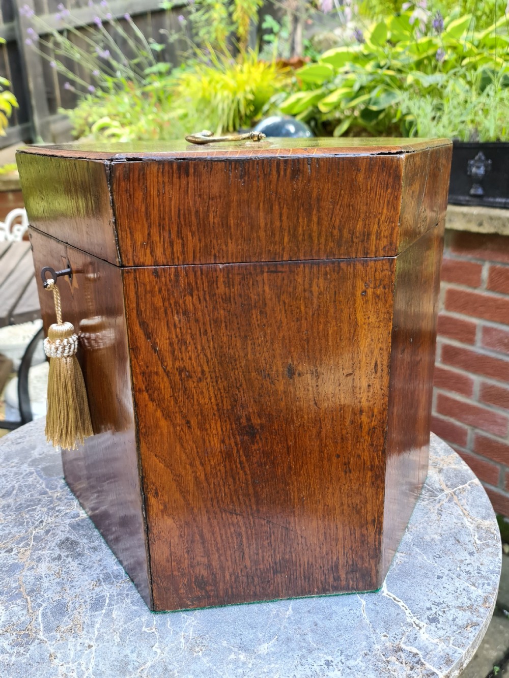 Well Proportioned Georgian Hexagonal Oak Box View V
