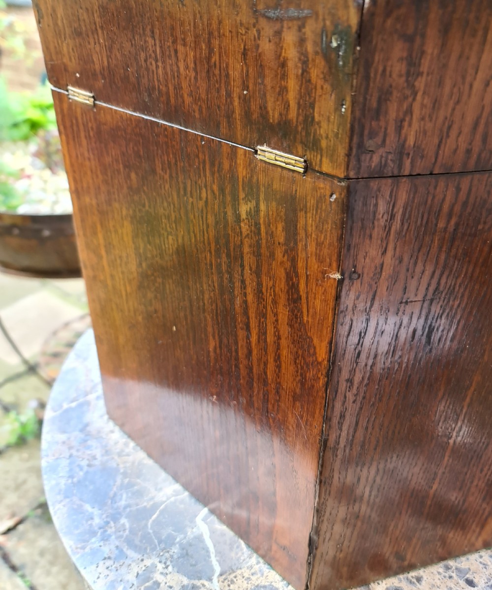 Well Proportioned Georgian Hexagonal Oak Box View IX