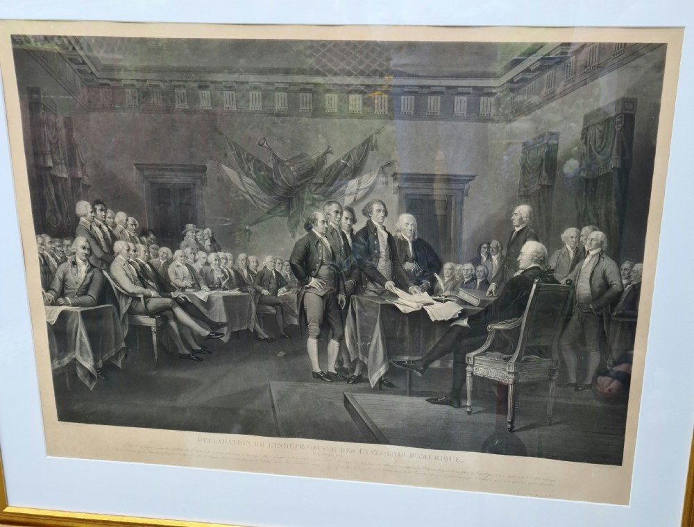 Declaration of Independence of the USA, engraving by Alex Jazet View III
