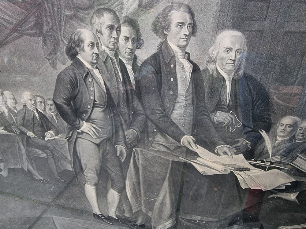 Declaration of Independence of the USA, engraving by Alex Jazet View IV