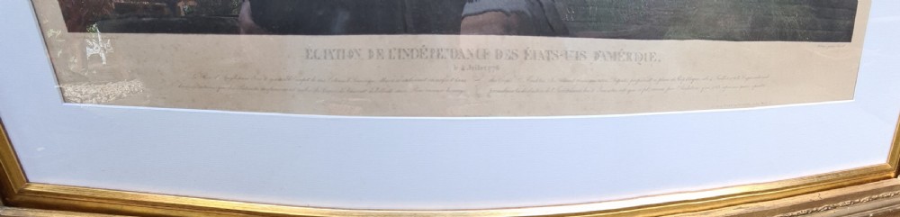 Declaration of Independence of the USA, engraving by Alex Jazet View VII