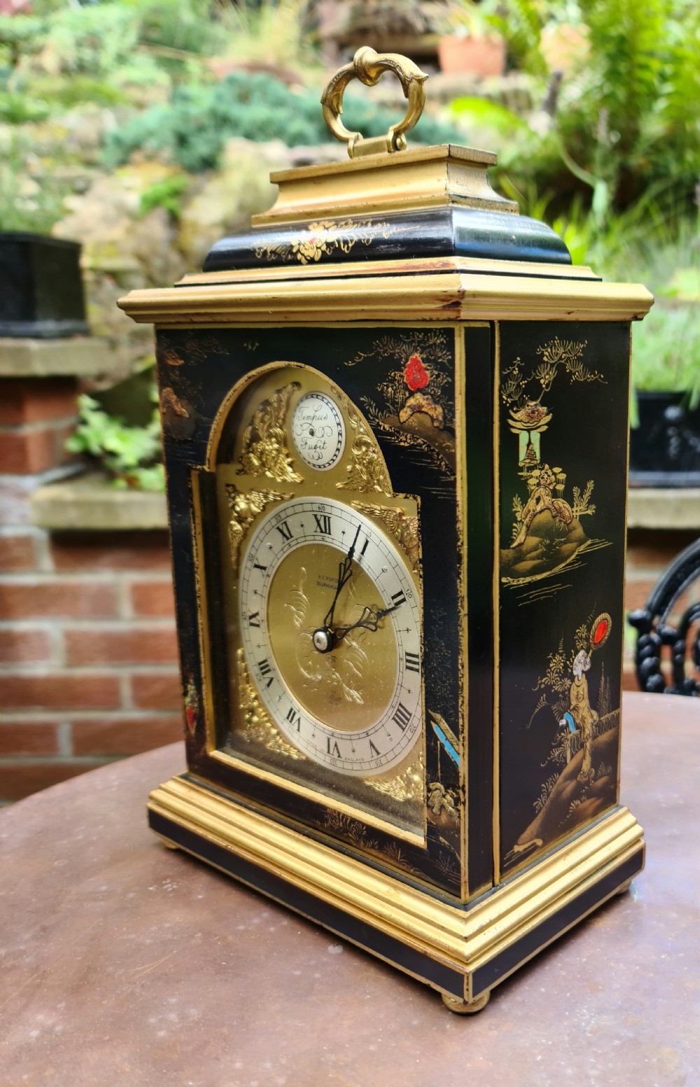 Quality Lacquered Bracket Clock by Elliott of London