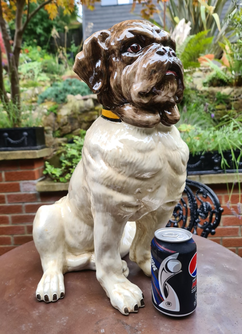 Lifesize Ceramic Pug c1940 View III