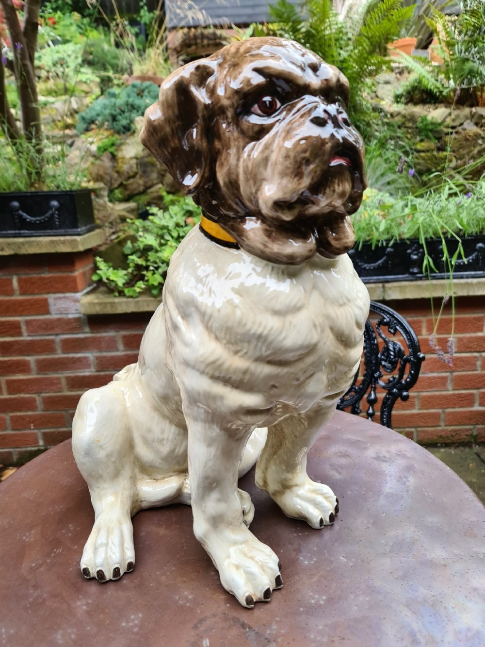 Lifesize Ceramic Pug c1940