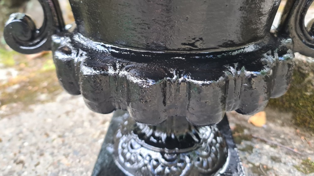 Pair 19th Century French Cast-iron Urns View V