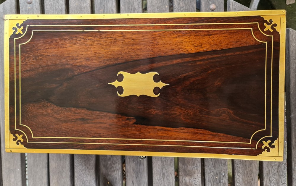 Large Campaign Rosewood Writing Slope c1820 View II