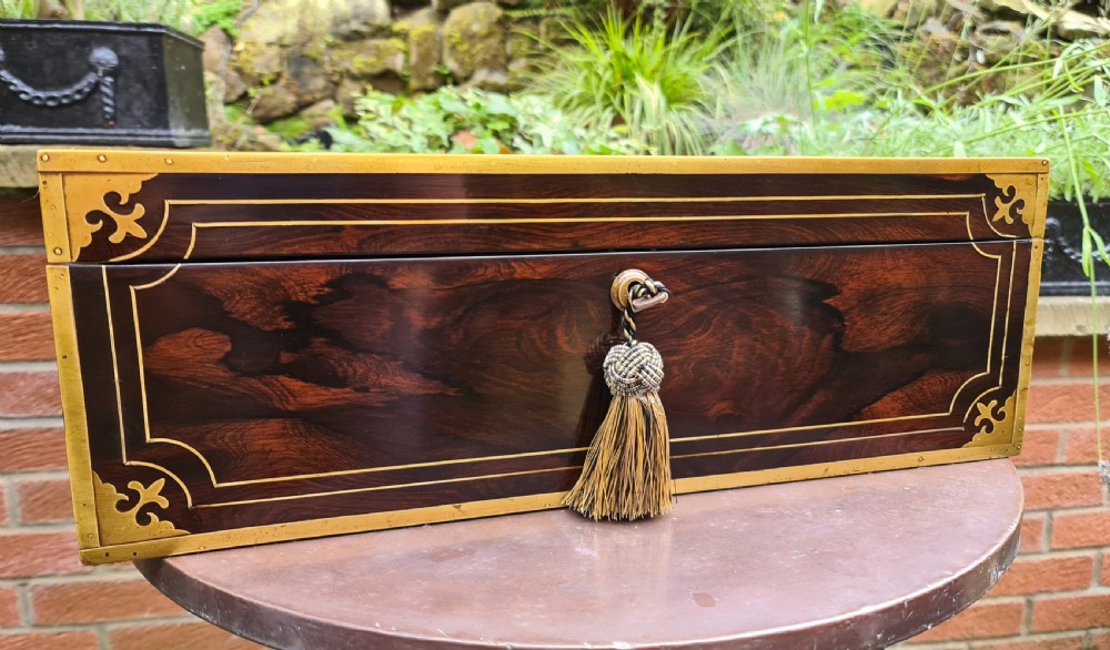 Large Campaign Rosewood Writing Slope c1820 View V
