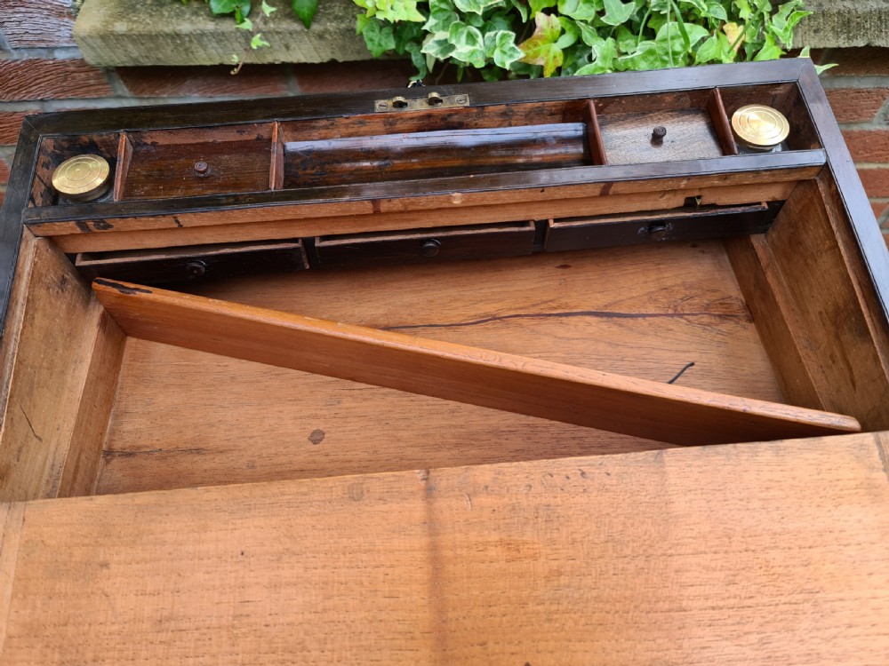 Large Campaign Rosewood Writing Slope c1820 View XIII