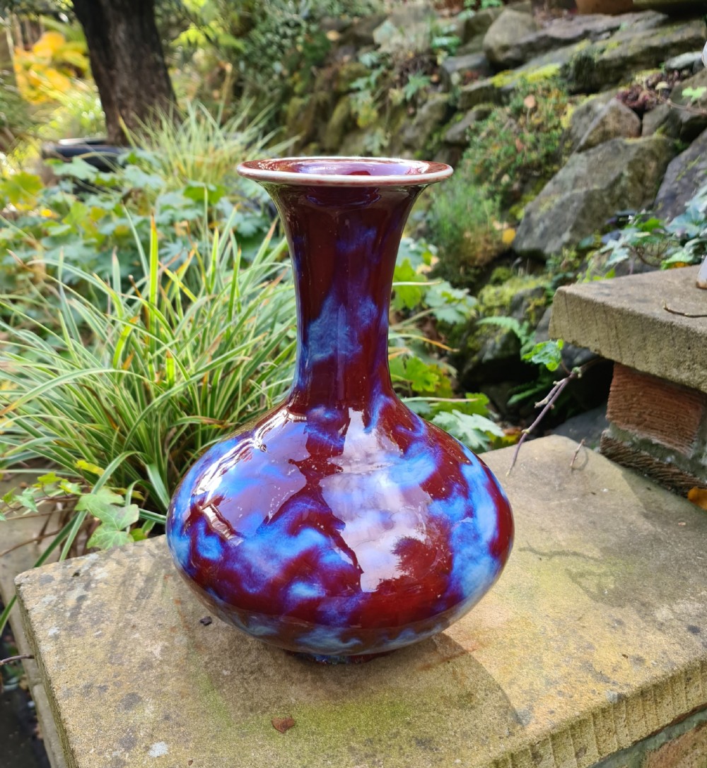 Chinese Sang de Boeuf and flambé-glazed Vase View III