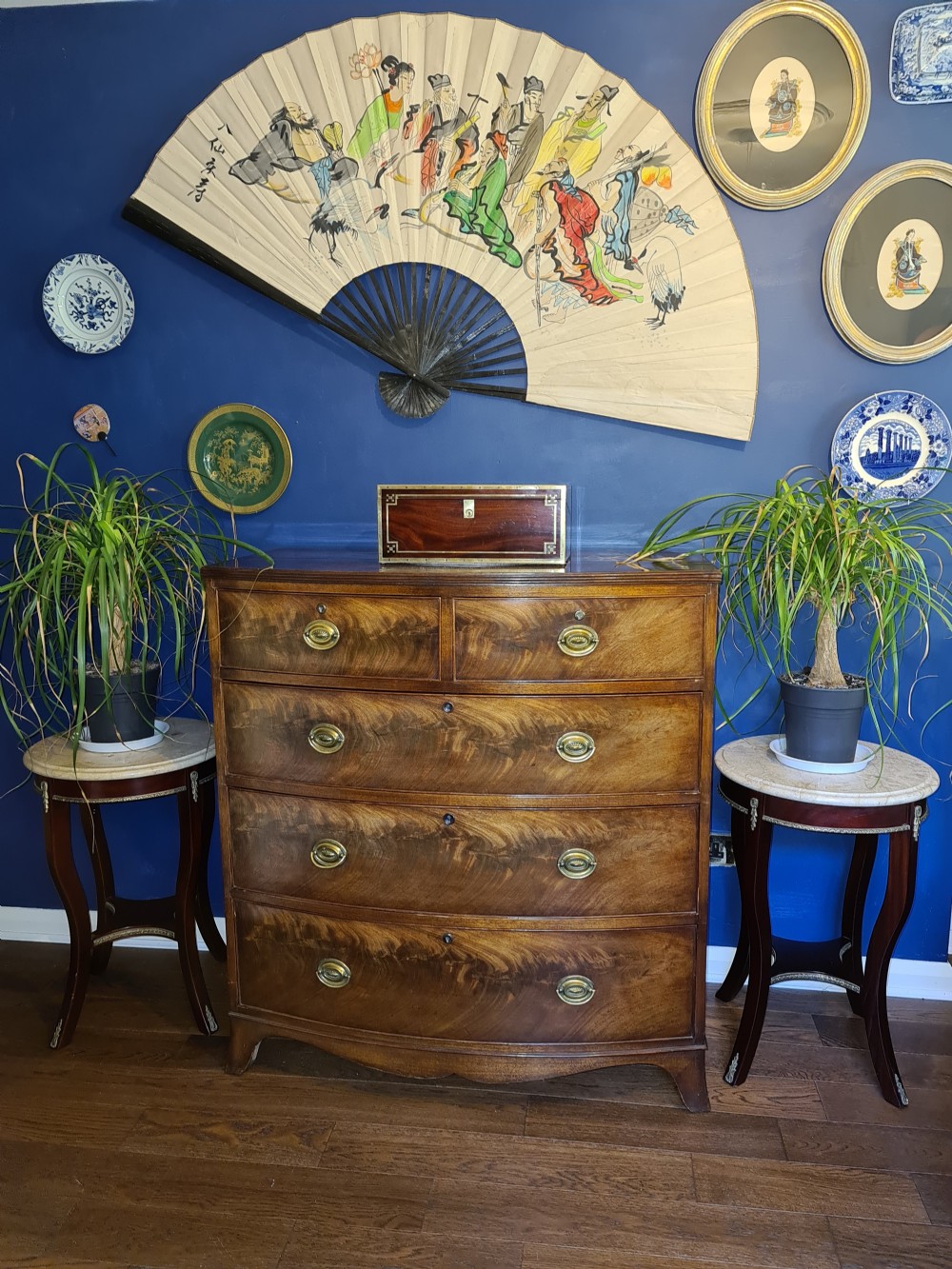 Pair of Empire style Gilt Metal and Marble Gueridons View VI