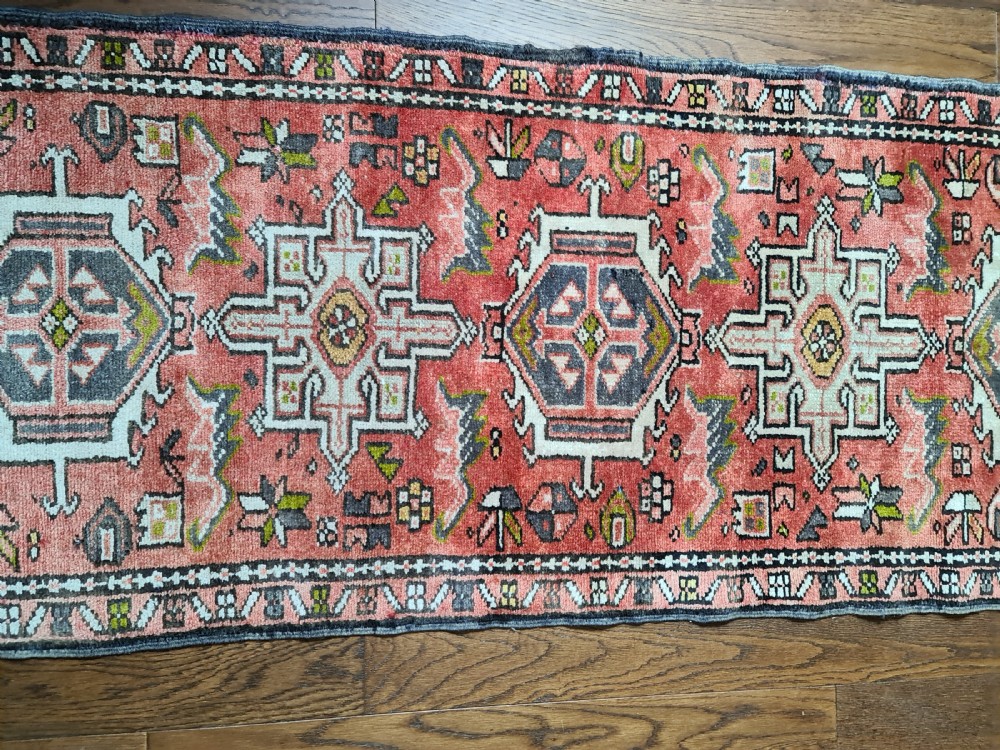 Beautiful Heriz Persian Runner c1930 View V