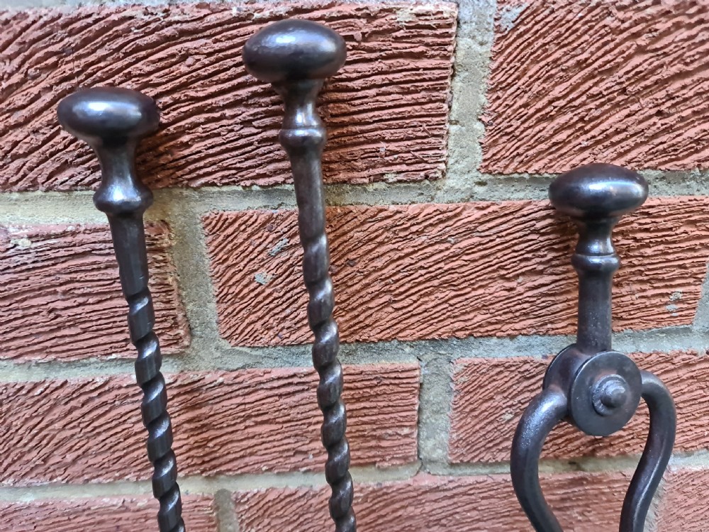 Set of 19th Century Steel Fire Irons View V