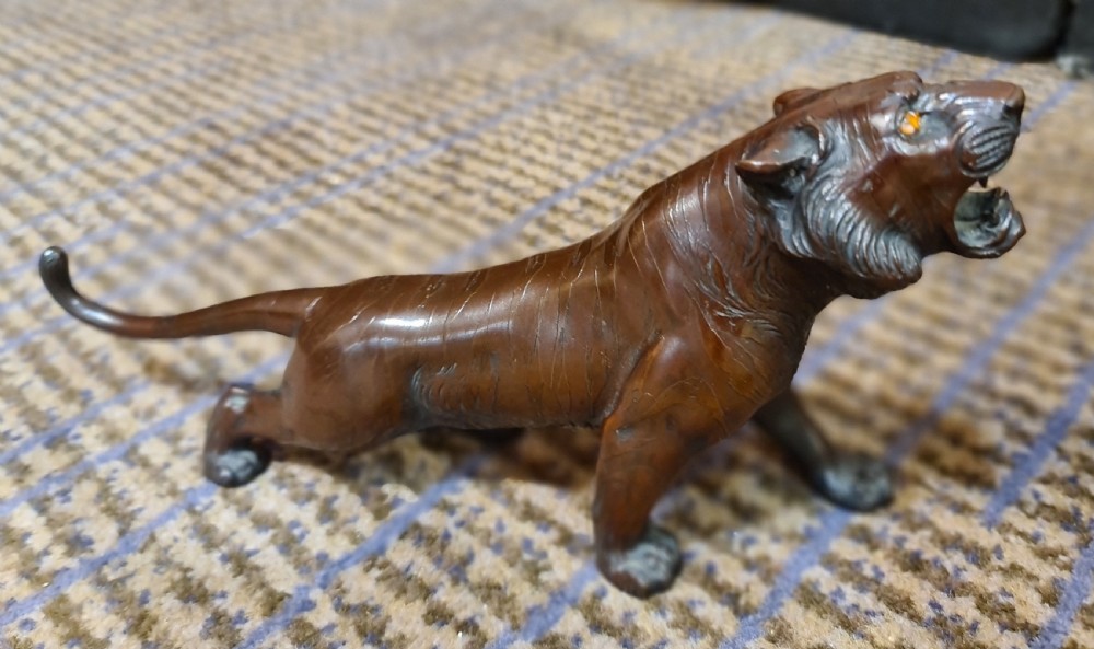 A Late 19th Century Bronze Tiger