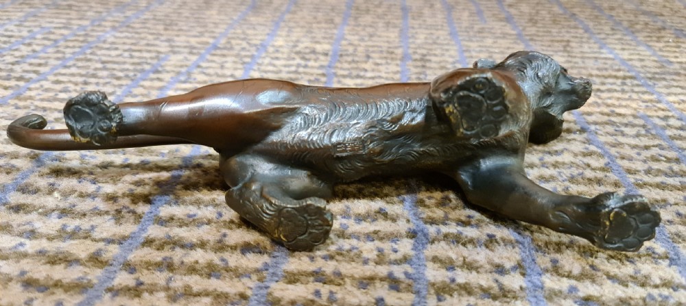 A Late 19th Century Bronze Tiger View II