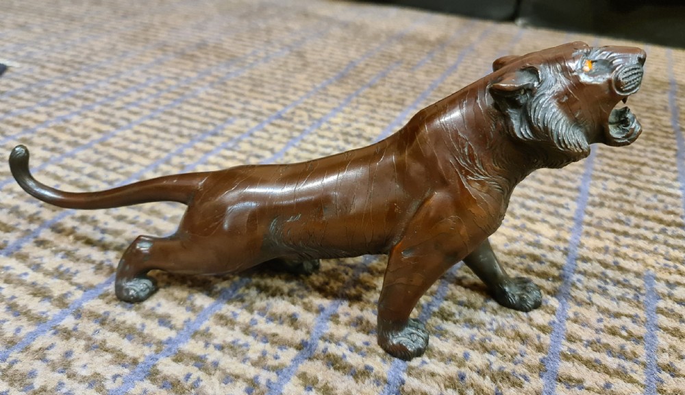 A Late 19th Century Bronze Tiger View IV