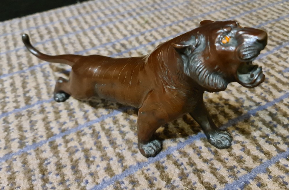 A Late 19th Century Bronze Tiger View X