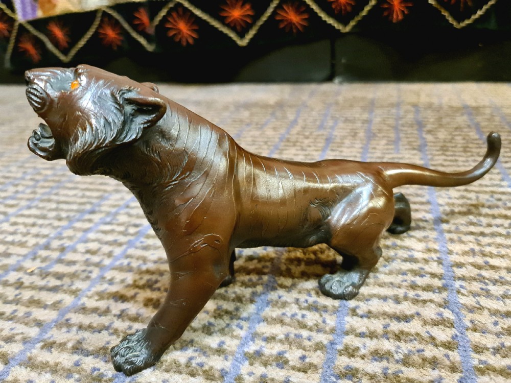 A Late 19th Century Bronze Tiger View XI
