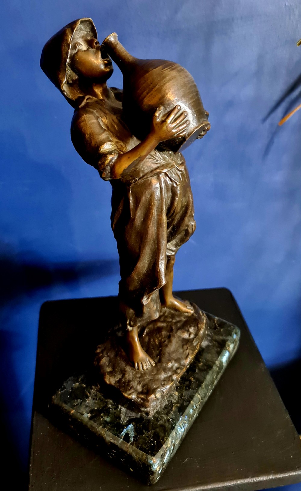 Bronze Figure of Su-Su, a Young Boy 'The Big Swig