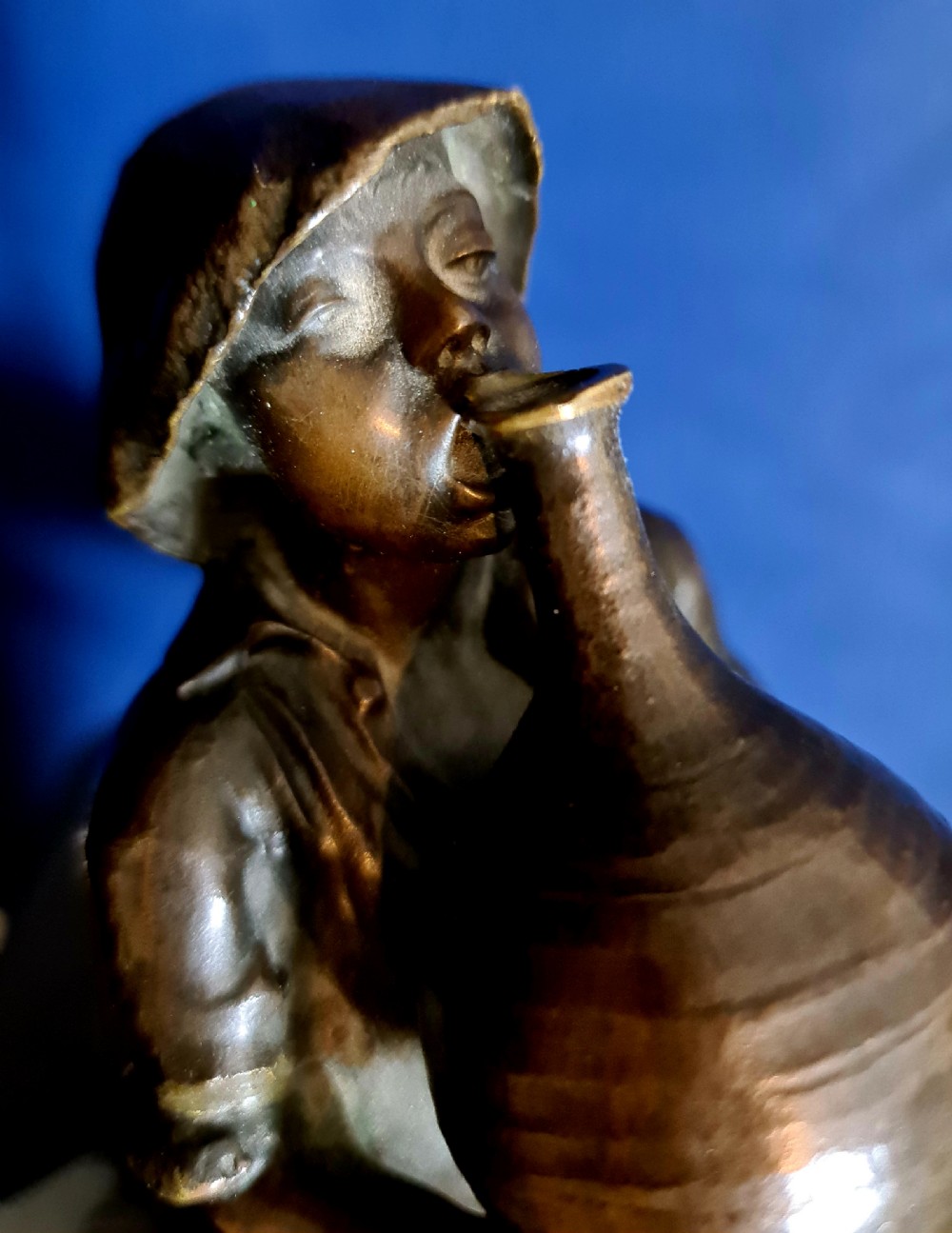Bronze Figure of Su-Su, a Young Boy 'The Big Swig