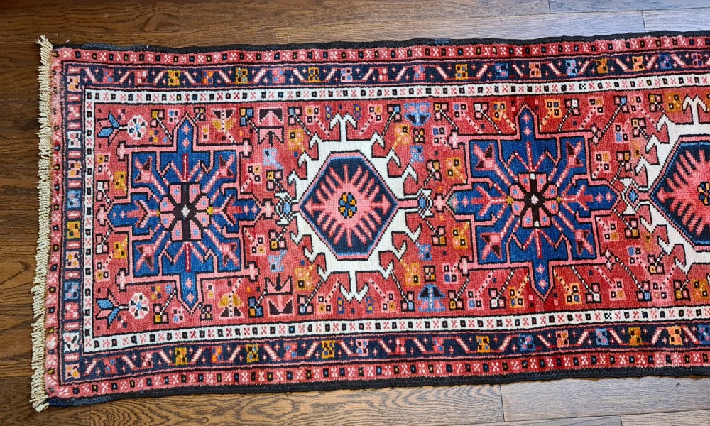 Beautiful Heriz Runner c1930 View IV
