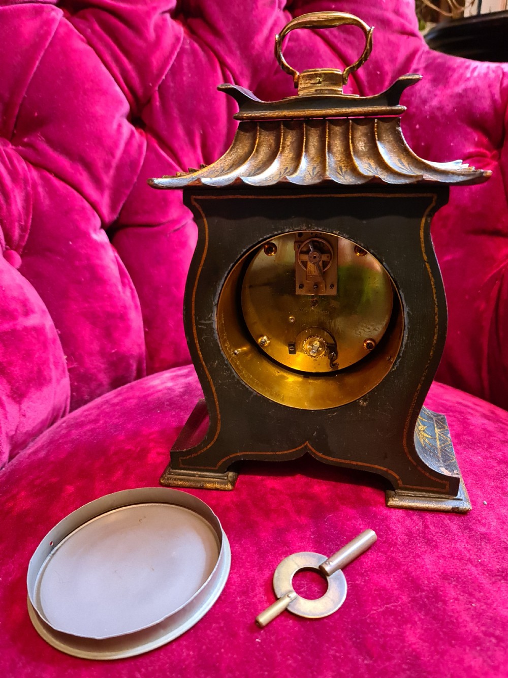 Pagoda Style Chinoiserie Bracket Clock c1900 View IV