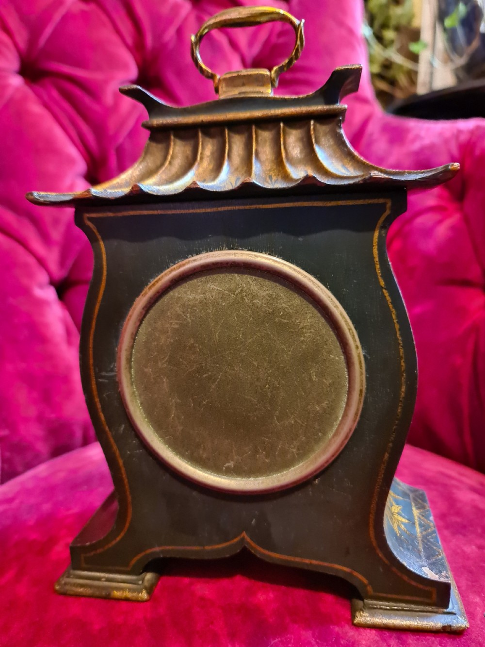 Pagoda Style Chinoiserie Bracket Clock c1900 View V