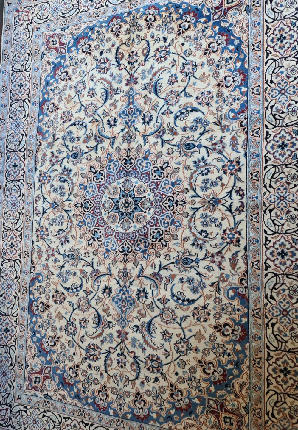 Room sized Persian Nain Carpet (9'8
