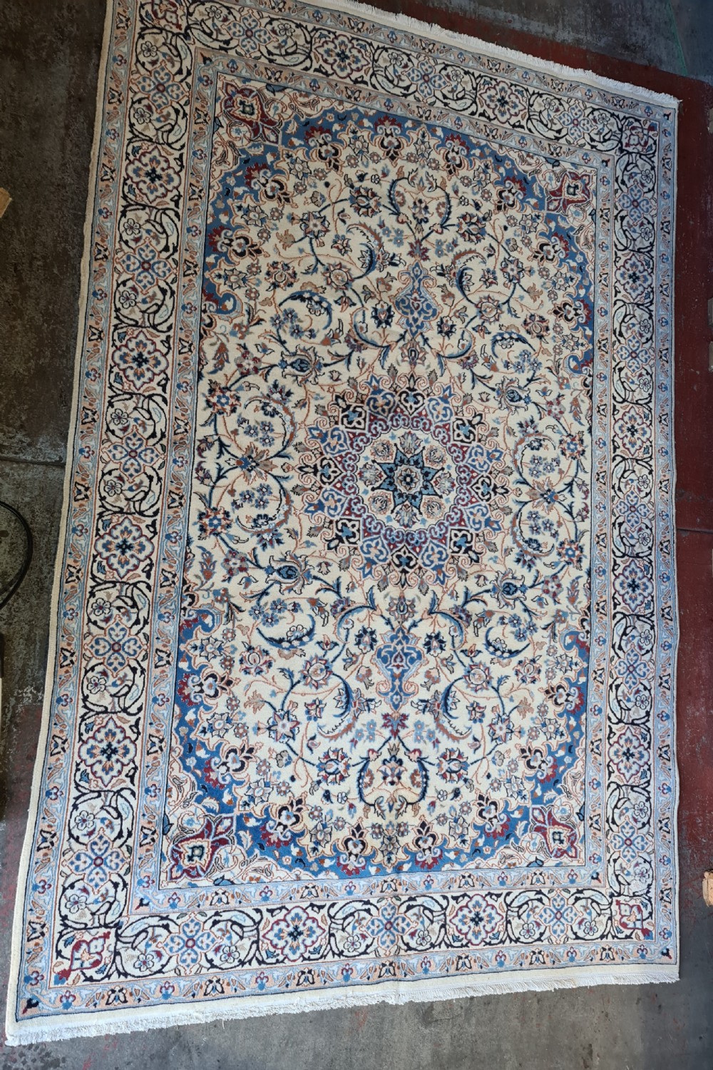 Room sized Persian Nain Carpet (9'8