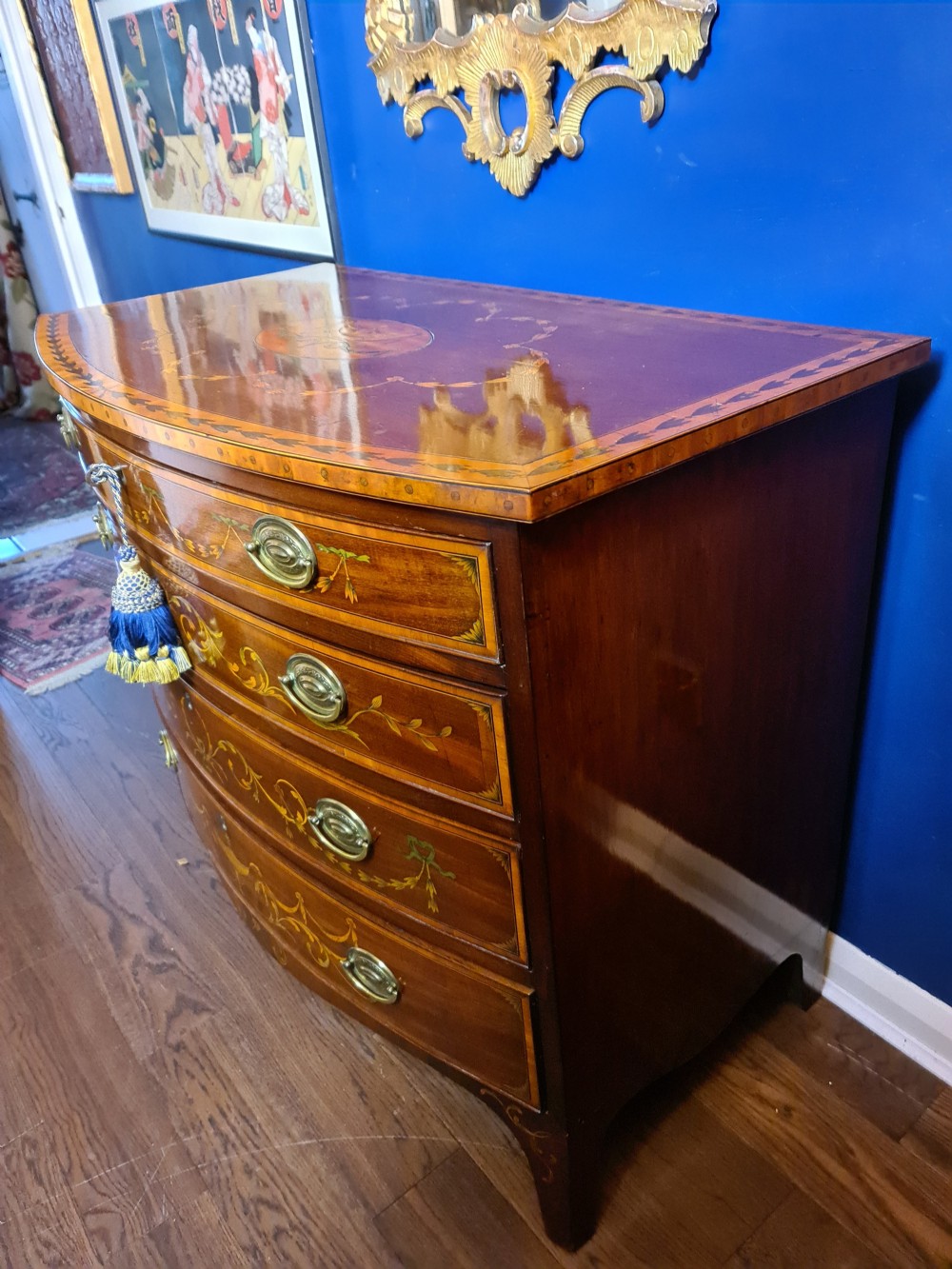 Handsome 18th Century Marquetry Chest View X