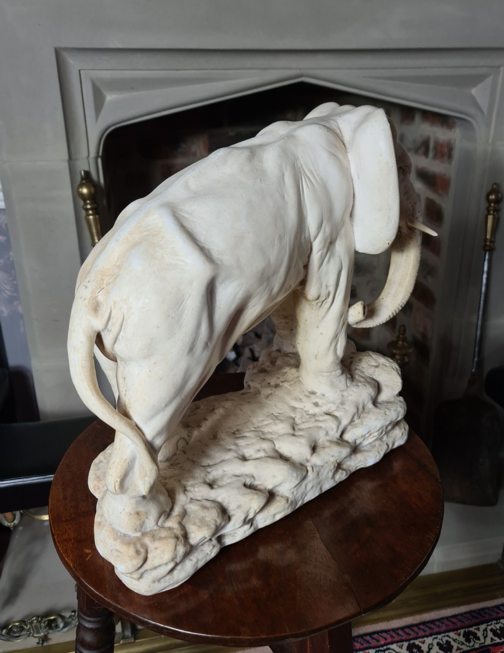 Well Modelled Large Plaster Elephant View VI