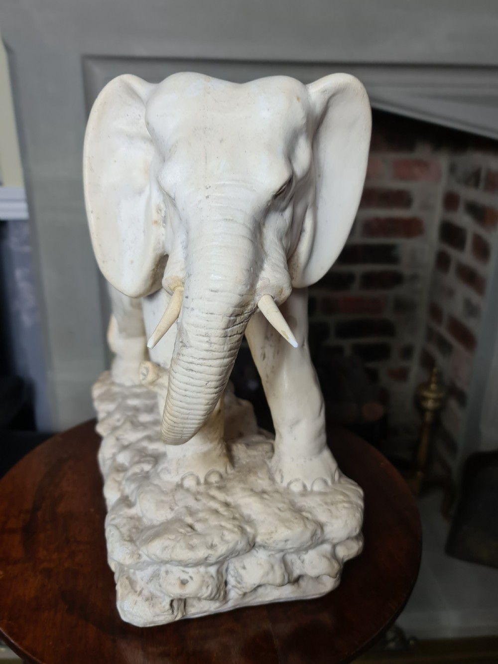 Well Modelled Large Plaster Elephant View IX