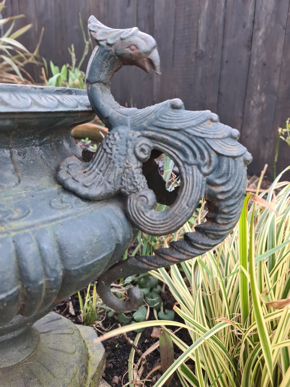 Wonderful Cast-iron French Garden Urn View VII