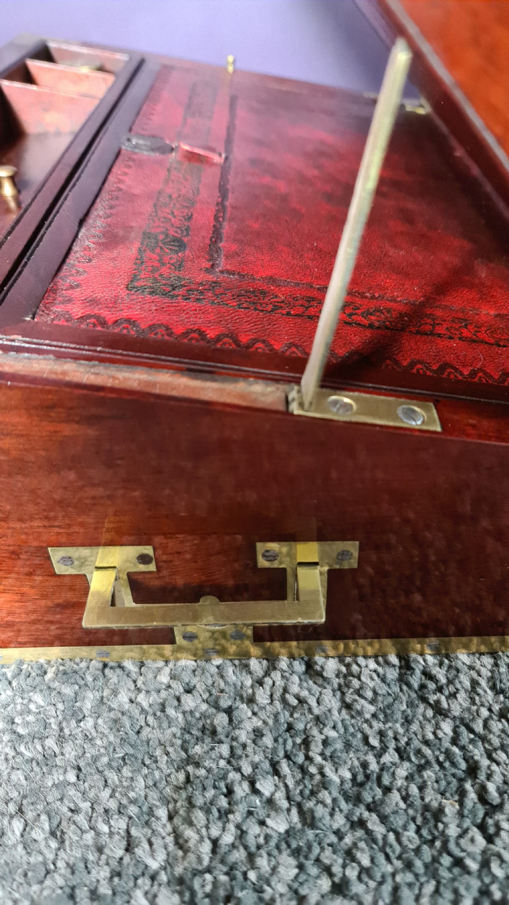 Finest Quality 18th Century Campaign Writing Slope View VI