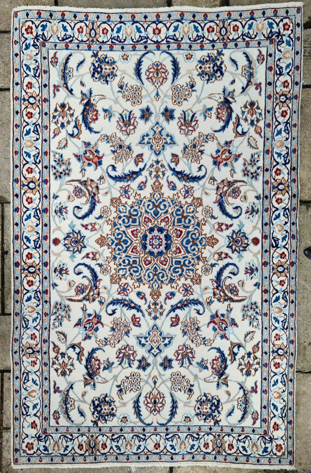 Beautiful Persian Nain Rug c1930