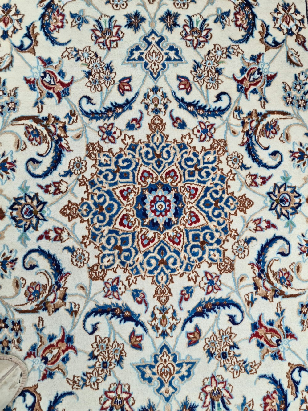 Beautiful Persian Nain Rug c1930 View II