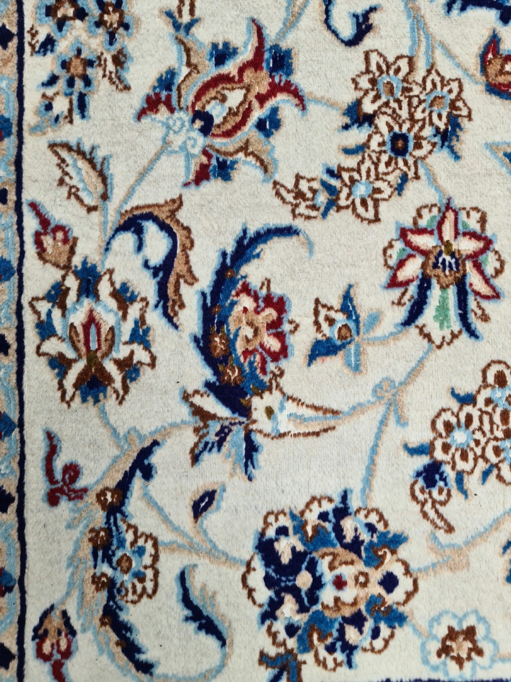 Beautiful Persian Nain Rug c1930 View VI