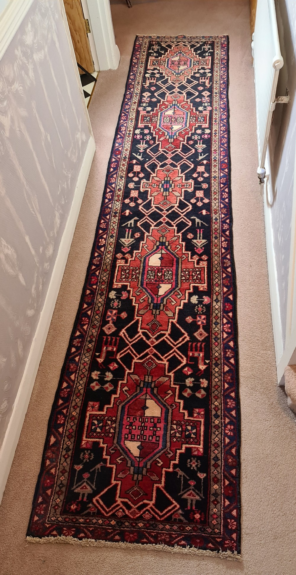 Persian Heriz Runner c1930