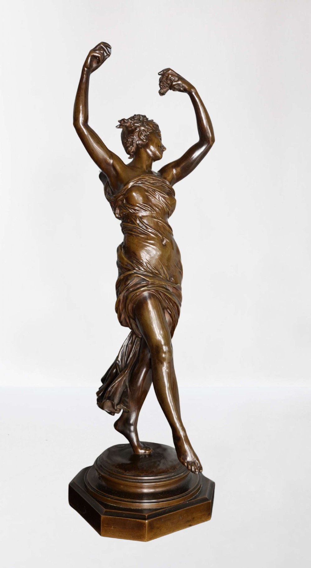 Art Nouveau Bronze figure La Fee aux Fleurs by Eugene Delaplanche